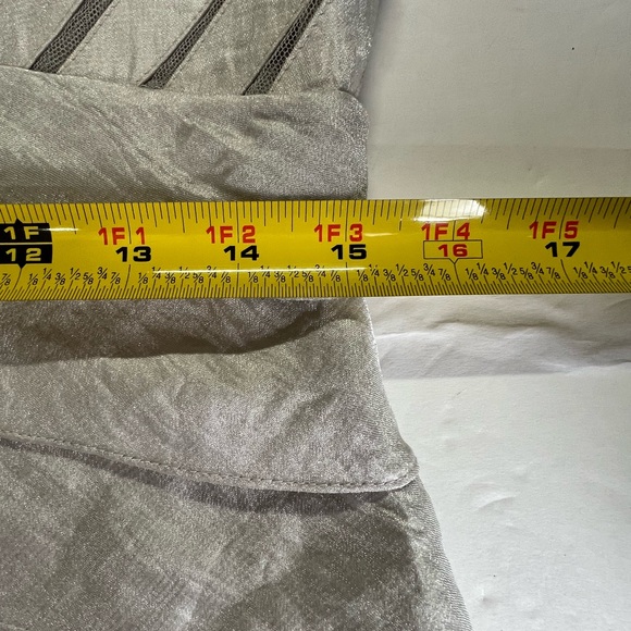 Adrianna Papple silver formal mini dress shutter pleated sheath cocktail formal - Picture 10 of 10